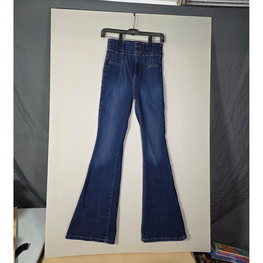 Women's High Waisted Flare Jeans Dark Wash